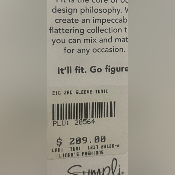 Simpli Womans Zig Zag Long Sleeved Tunic in Scarlet!! - Picture 11 of 12